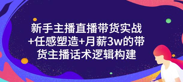 新手主播直播带货实战+信任感塑造+月薪3w的带货主播话术逻辑构建网创吧-网创项目资源站-副业项目-创业项目-搞钱项目搞钱网创吧