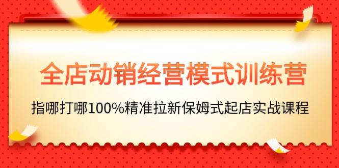 全店动销-经营模式训练营，指哪打哪100%精准拉新保姆式起店实战课程搞钱网创吧-网创项目资源站-副业项目-创业项目-搞钱项目搞钱网创吧