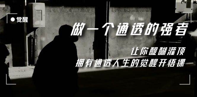 觉醒-做一个通透强者，让你醍醐灌顶，拥有通透人生，掌握强大的秘密网创吧-网创项目资源站-副业项目-创业项目-搞钱项目搞钱网创吧