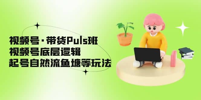 视频号·带货Puls班，视频号底层逻辑，起号自然流鱼塘等玩法搞钱网创吧-网创项目资源站-副业项目-创业项目-搞钱项目搞钱网创吧