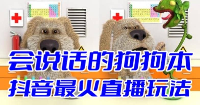 抖音无人直播玩法会说话的狗狗本弹幕礼物互动小游戏（游戏软件+开播教程）网创吧-网创项目资源站-副业项目-创业项目-搞钱项目搞钱网创吧