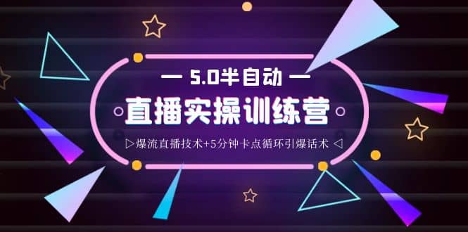 蚂蚁·5.0半自动直播2345打法，半自动爆流直播技术+5分钟卡点循环引爆话术网创吧-网创项目资源站-副业项目-创业项目-搞钱项目搞钱网创吧