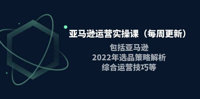 亚马逊运营实操课（每周更新）包括亚马逊2022选品策略解析，综合运营技巧等网创吧-网创项目资源站-副业项目-创业项目-搞钱项目搞钱网创吧