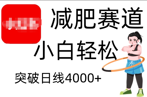 小红书减肥赛道，小白轻松日利润4000+搞钱网创吧-网创项目资源站-副业项目-创业项目-搞钱项目搞钱网创吧