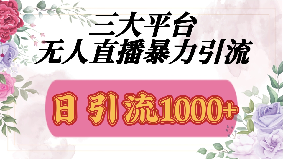 抖音，快手，视频号全平台通用，无人直播引流法，利用图片,模板,整套话术挂机全天支持矩阵操作，无限设备多开，超暴力引流，1000+高质量精准创业粉搞钱网创吧-网创项目资源站-副业项目-创业项目-搞钱项目搞钱网创吧