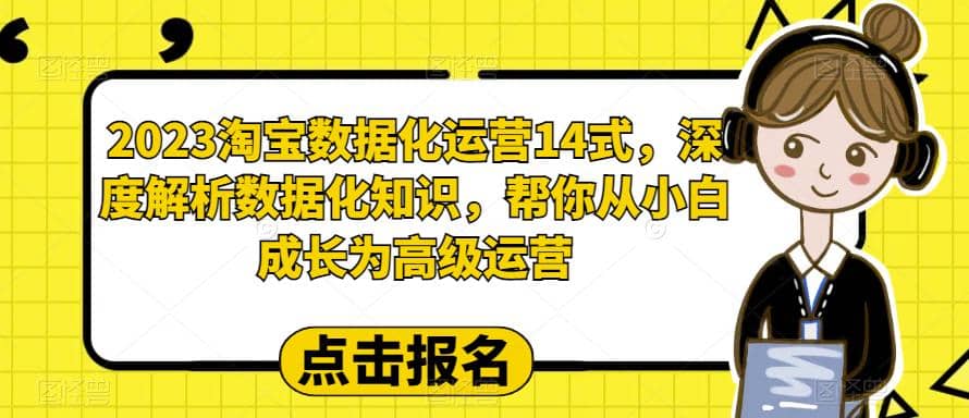 2023淘宝数据化-运营 14式，深度解析数据化知识，帮你从小白成长为高级运营网创吧-网创项目资源站-副业项目-创业项目-搞钱项目搞钱网创吧