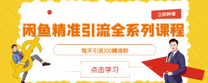 闲鱼精准引流全系列课程，每天引流100精准粉【视频课程】网创吧-网创项目资源站-副业项目-创业项目-搞钱项目搞钱网创吧