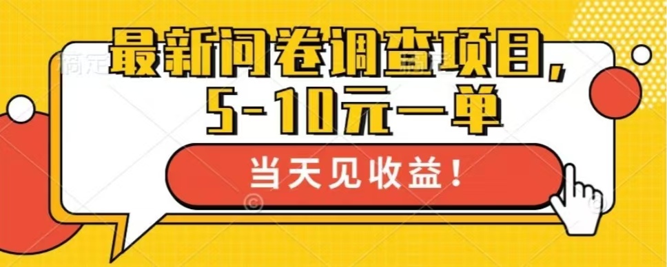 最新问卷调查项目，共12个平台，单日零撸100＋网创吧-网创项目资源站-副业项目-创业项目-搞钱项目搞钱网创吧
