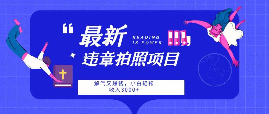 最新违章拍照项目，解气又赚钱，随手一拍，轻松收入3000搞钱网创吧-网创项目资源站-副业项目-创业项目-搞钱项目搞钱网创吧