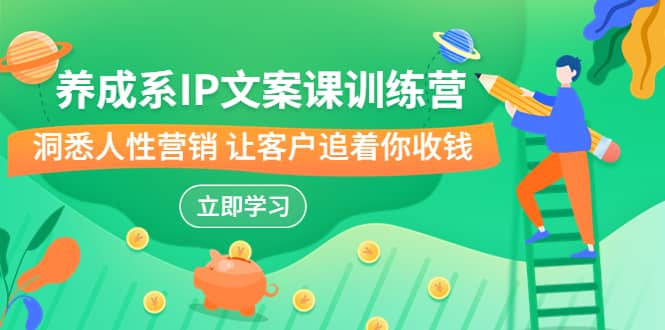 养成系-IP文案课训练营，文案心法的天花板 洞悉人性营销 让客户追着你收钱网创吧-网创项目资源站-副业项目-创业项目-搞钱项目搞钱网创吧