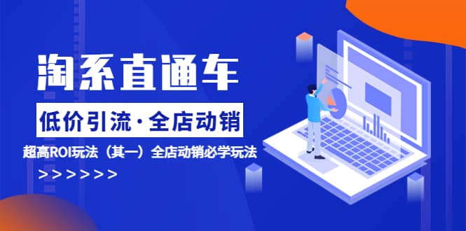 淘系直通车《低价·引流 全店·动销》超高ROI玩法（其一）全店动销必学玩法搞钱网创吧-网创项目资源站-副业项目-创业项目-搞钱项目搞钱网创吧