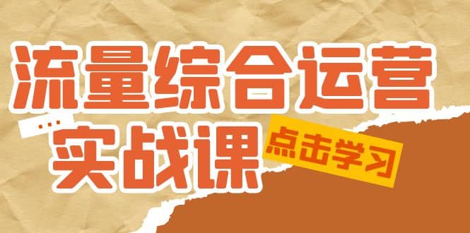 流量综合·运营实战课：短视频、本地生活、个人IP知识付费、直播带货运营搞钱网创吧-网创项目资源站-副业项目-创业项目-搞钱项目搞钱网创吧
