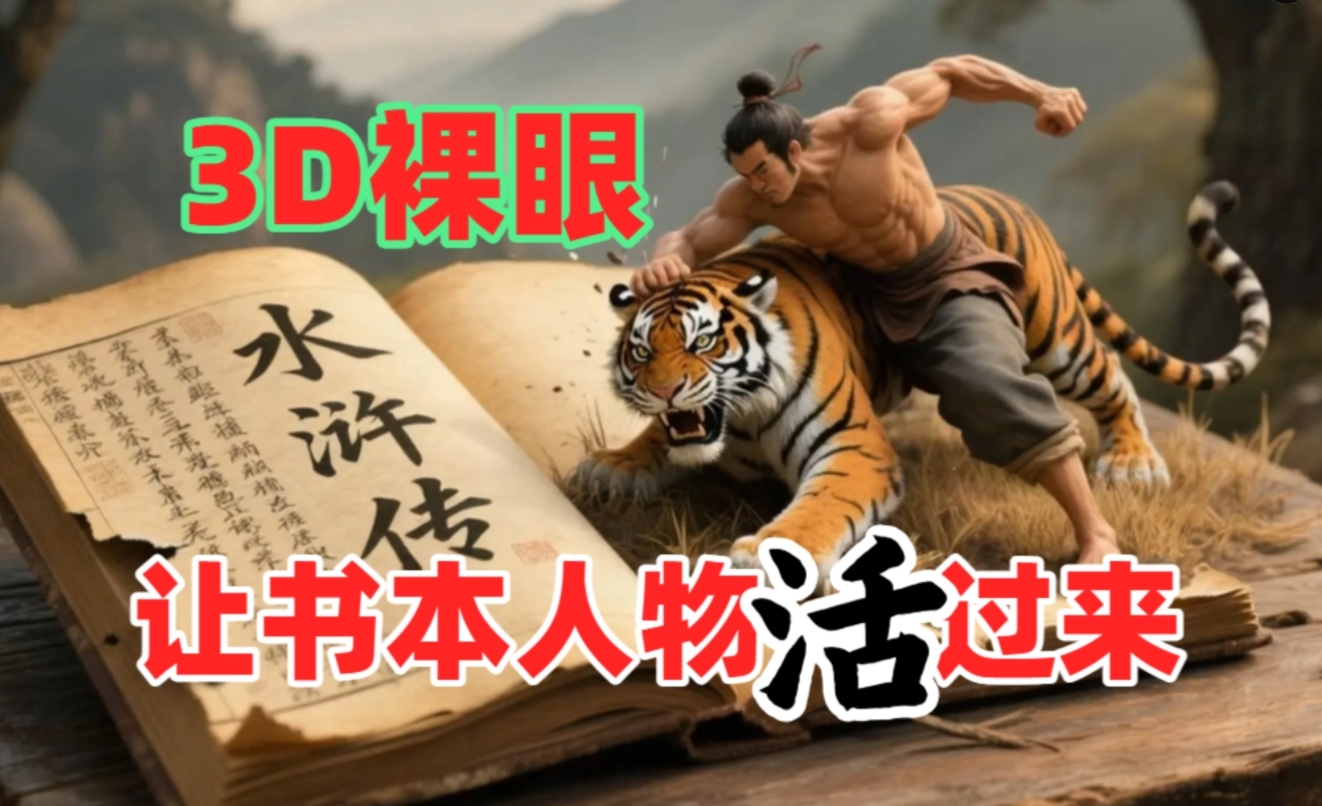 书本人物裸眼3D视频，一条视频收益过千，保姆级教程网创吧-网创项目资源站-副业项目-创业项目-搞钱项目搞钱网创吧