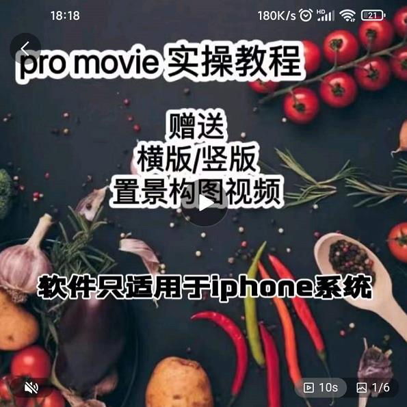 漆十二美食摄影，25​节promovie实操高手课节搞钱网创吧-网创项目资源站-副业项目-创业项目-搞钱项目搞钱网创吧
