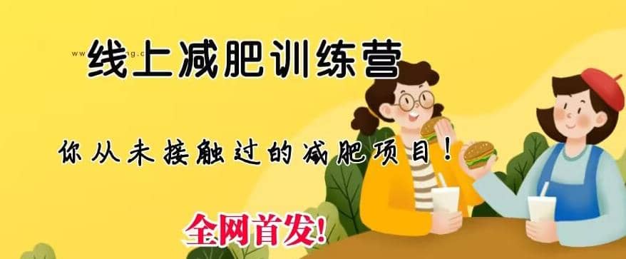线上减肥训练营，足不出户，仅靠拉几个社群，发几条朋友圈，就可以月实现入五位【揭秘】网创吧-网创项目资源站-副业项目-创业项目-搞钱项目搞钱网创吧