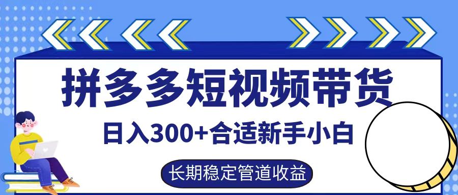 拼多多短视频带货日入300+实操落地流程网创吧-网创项目资源站-副业项目-创业项目-搞钱项目搞钱网创吧