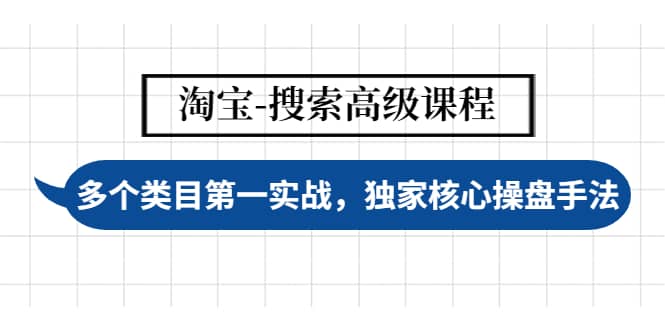 淘宝-搜索高级课程：多个类目第一实战，独家核心操盘手法搞钱网创吧-网创项目资源站-副业项目-创业项目-搞钱项目搞钱网创吧