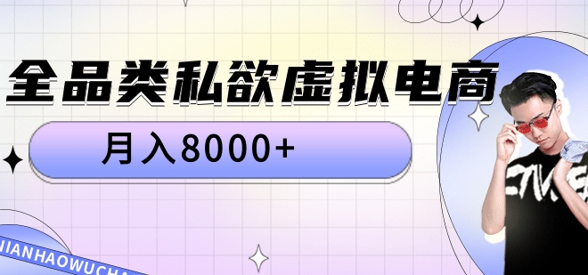 全品类私域虚拟电商，月入8000+网创吧-网创项目资源站-副业项目-创业项目-搞钱项目搞钱网创吧