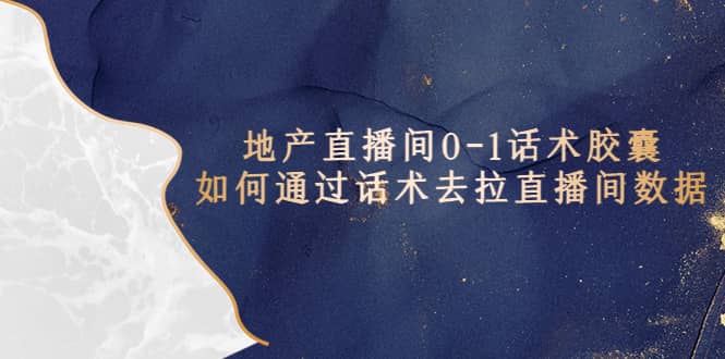 地产-直播间0-1话术胶囊，知道怎么通过话术去拉直播间数据搞钱网创吧-网创项目资源站-副业项目-创业项目-搞钱项目搞钱网创吧