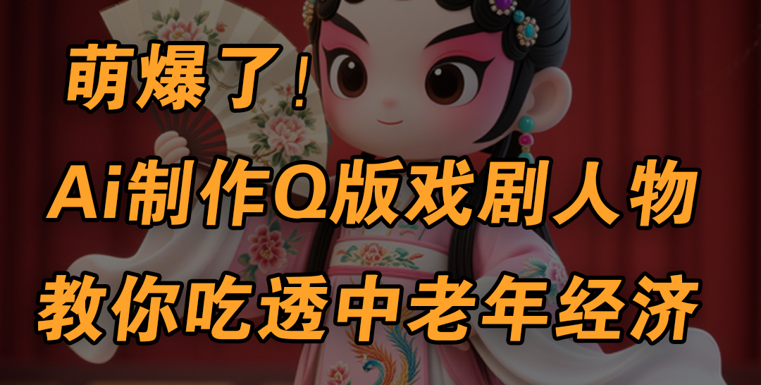 用Ai制作Q版戏剧人物，手把手教你吃透中老年经济，5分钟一个成品，多渠道变现搞钱网创吧-网创项目资源站-副业项目-创业项目-搞钱项目搞钱网创吧