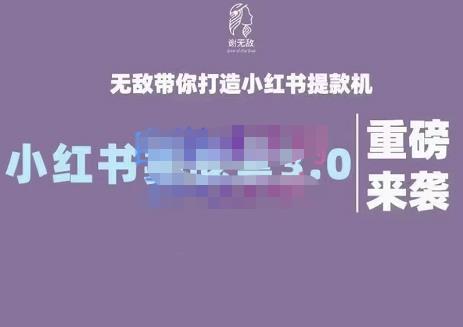 谢无敌·小红书实战营3.0，无敌带你打造小红书提款机 价值7999元网创吧-网创项目资源站-副业项目-创业项目-搞钱项目搞钱网创吧