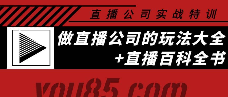 老陈·直播公司实战特训：做直播公司的玩法大全+直播百科全书搞钱网创吧-网创项目资源站-副业项目-创业项目-搞钱项目搞钱网创吧