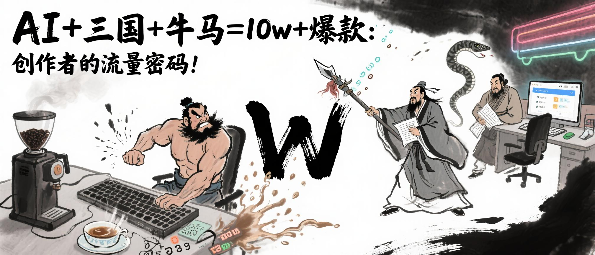 AI+三国+牛马=10w+爆款：创作者的流量密码！网创吧-网创项目资源站-副业项目-创业项目-搞钱项目搞钱网创吧