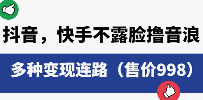抖音，快手不露脸撸音浪项目，多种变现连路（售价998）网创吧-网创项目资源站-副业项目-创业项目-搞钱项目搞钱网创吧