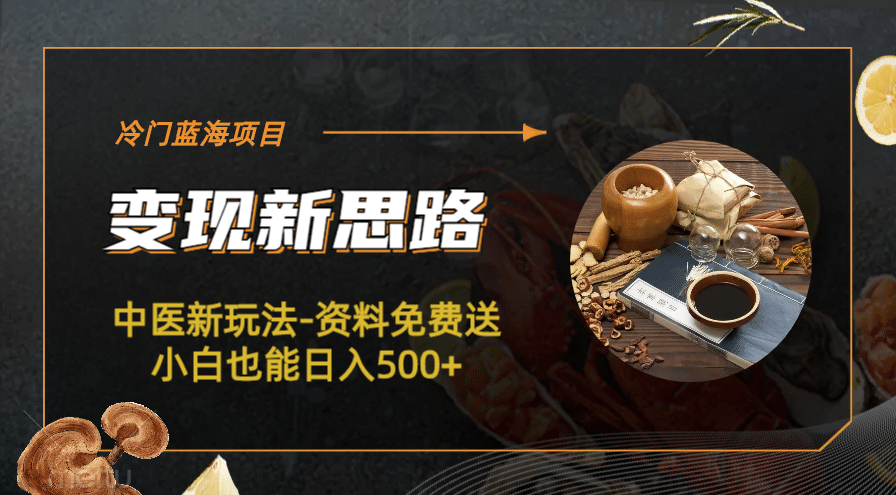 冷门蓝海项目-中医新玩法-冷门蓝海项目-中医新玩法-资料免费送小白也能日入500+500+网创吧-网创项目资源站-副业项目-创业项目-搞钱项目搞钱网创吧