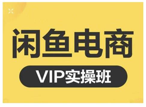 闲鱼电商零基础入门到进阶VIP实战课程，帮助你掌握闲鱼电商所需的各项技能网创吧-网创项目资源站-副业项目-创业项目-搞钱项目搞钱网创吧
