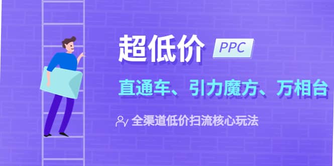 2023超低价·ppc—“直通车、引力魔方、万相台”全渠道·低价扫流核心玩法搞钱网创吧-网创项目资源站-副业项目-创业项目-搞钱项目搞钱网创吧
