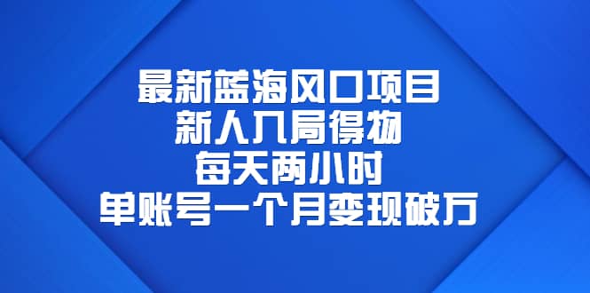 最新蓝海风口项目，新人入局得物，每天两小时，单账号一个月变现破万搞钱网创吧-网创项目资源站-副业项目-创业项目-搞钱项目搞钱网创吧