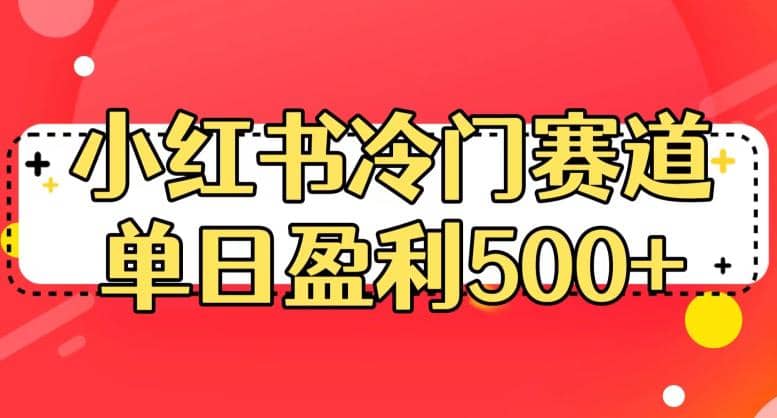 小红书冷门赛道，单日盈利500+【揭秘】网创吧-网创项目资源站-副业项目-创业项目-搞钱项目搞钱网创吧