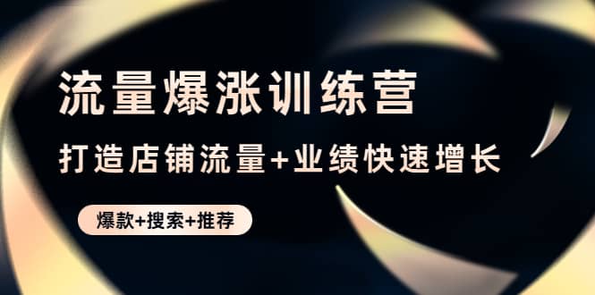 流量爆涨训练营：打造店铺流量+业绩快速增长 (爆款+搜索+推荐)网创吧-网创项目资源站-副业项目-创业项目-搞钱项目搞钱网创吧