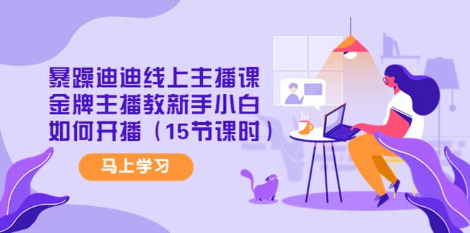 暴躁迪迪线上主播课，金牌主播教新手小白如何开播（15节课时）搞钱网创吧-网创项目资源站-副业项目-创业项目-搞钱项目搞钱网创吧
