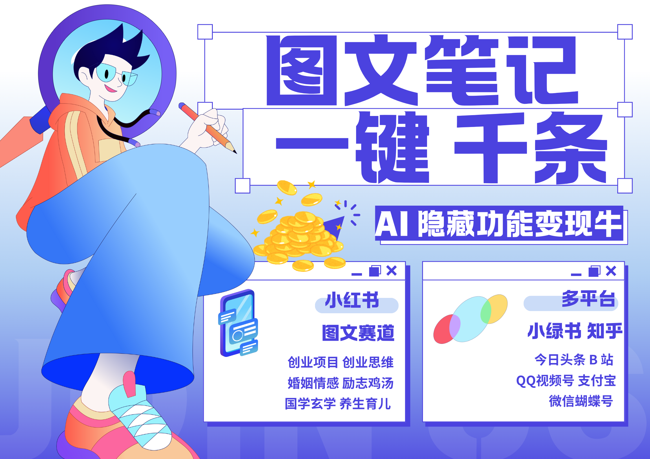 小红书小绿书 秒生图文一键千条 轻松变现3W+网创吧-网创项目资源站-副业项目-创业项目-搞钱项目搞钱网创吧