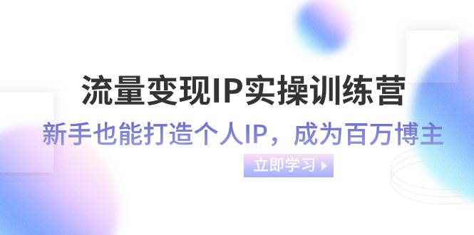 流量变现-IP实操训练营：新手也能打造个人IP，成为百万博主（46节课）网创吧-网创项目资源站-副业项目-创业项目-搞钱项目搞钱网创吧
