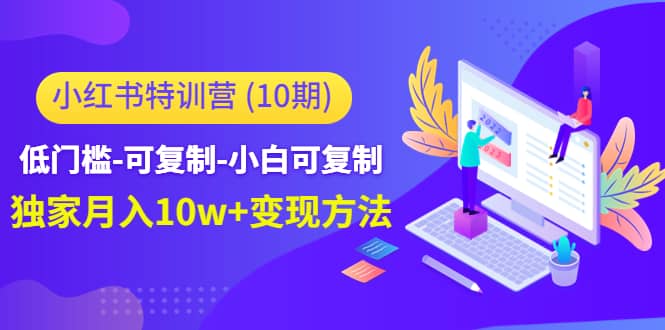 小红书特训营（第10期）低门槛-可复制-小白可复制网创吧-网创项目资源站-副业项目-创业项目-搞钱项目搞钱网创吧