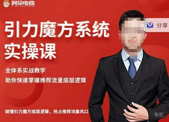 阿呆-引力魔方系统实操课，全体系实战教学，助你快速掌握推荐流量底层逻辑网创吧-网创项目资源站-副业项目-创业项目-搞钱项目搞钱网创吧