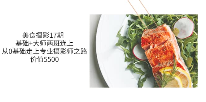 美食摄影17期 基础+大师两班连上，从0基础走上专业摄影师之路-价值5500网创吧-网创项目资源站-副业项目-创业项目-搞钱项目搞钱网创吧