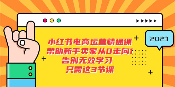 小红书电商·运营精通课，帮助新手卖家从0走向1 告别无效学习（7节视频课）网创吧-网创项目资源站-副业项目-创业项目-搞钱项目搞钱网创吧