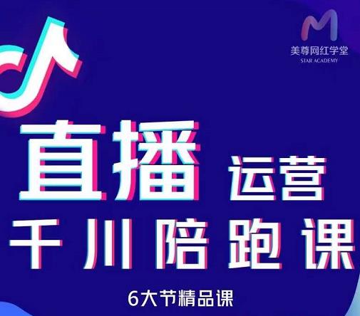 美尊-抖音直播运营千川系统课：直播​运营规划、起号、主播培养、千川投放等网创吧-网创项目资源站-副业项目-创业项目-搞钱项目搞钱网创吧