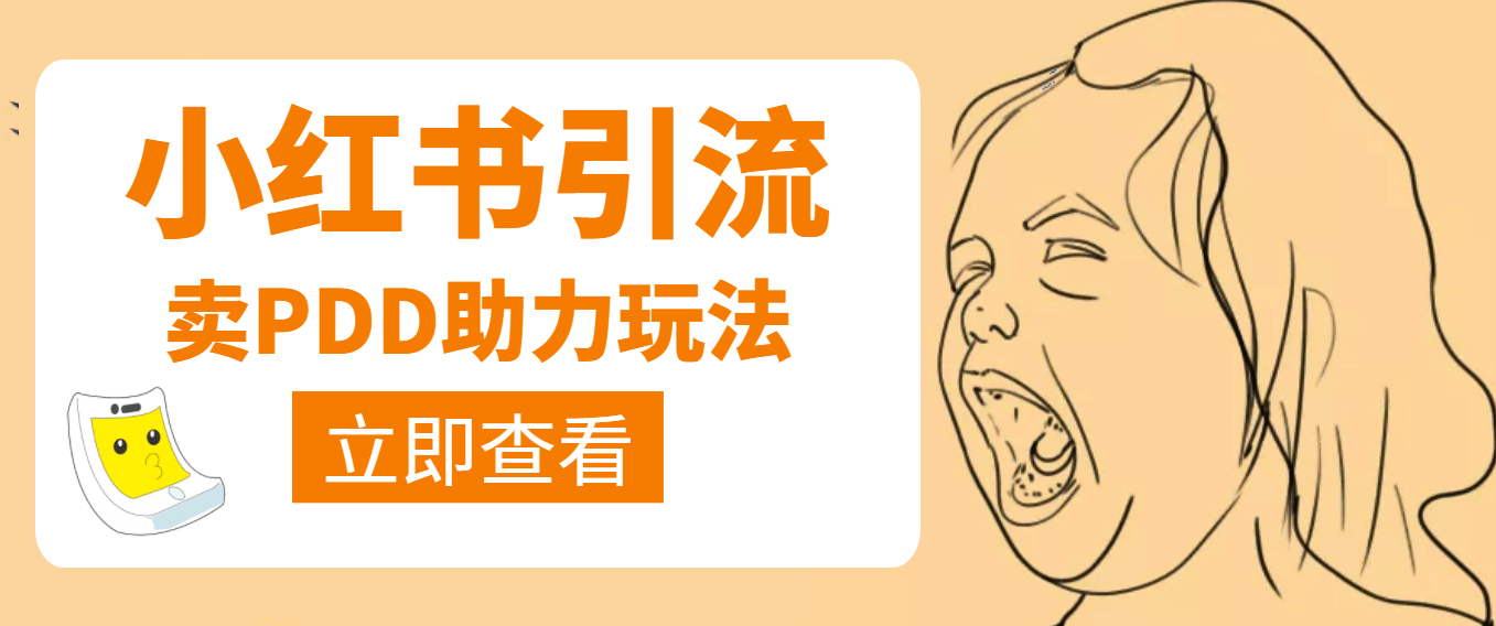 利用小红书卖拼多多助力网创吧-网创项目资源站-副业项目-创业项目-搞钱项目搞钱网创吧