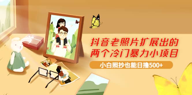 抖音老照片扩展出的两个冷门暴力小项目，小白照抄也能日撸500+网创吧-网创项目资源站-副业项目-创业项目-搞钱项目搞钱网创吧