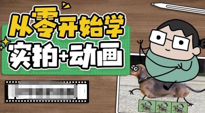 从零开始学实拍加动画，实拍加动画创意教程（49节视频课）网创吧-网创项目资源站-副业项目-创业项目-搞钱项目搞钱网创吧