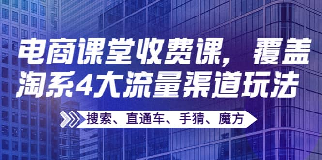 某电商课堂收费课，覆盖淘系4大流量渠道玩法【搜索、直通车、手猜、魔方】网创吧-网创项目资源站-副业项目-创业项目-搞钱项目搞钱网创吧