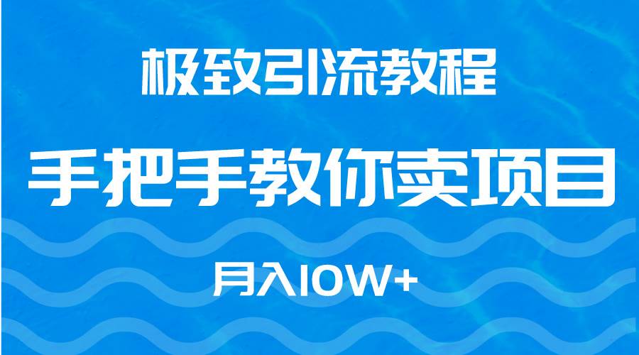 极致引流教程，手把手教你卖项目，月入10W+网创吧-网创项目资源站-副业项目-创业项目-搞钱项目搞钱网创吧