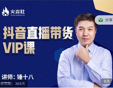 锤十八-抖音直播带货VIP课，专注直播带货有效盈利模式网创吧-网创项目资源站-副业项目-创业项目-搞钱项目搞钱网创吧