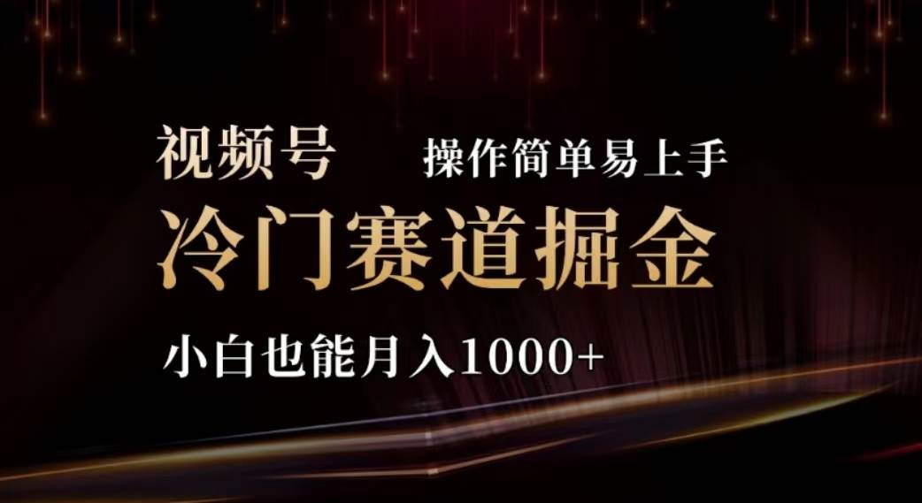 2024视频号冷门赛道掘金，操作简单轻松上手，小白也能月入1000+搞钱网创吧-网创项目资源站-副业项目-创业项目-搞钱项目搞钱网创吧