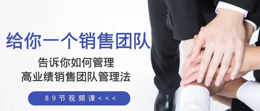 给你一个销售团队，告诉你如何管理，高业绩销售团队管理法（89节课）搞钱网创吧-网创项目资源站-副业项目-创业项目-搞钱项目搞钱网创吧